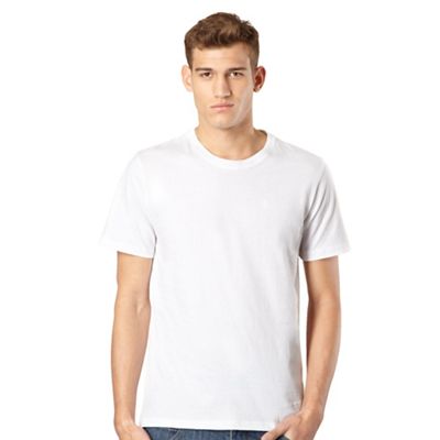 St George by Duffer Big & Tall white embroidered logo t-shirt